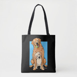 KiniArt Golden Retrievers Tote Bag