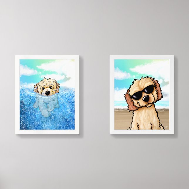 KiniArt Goldendoodle Dog Art Set (Front)