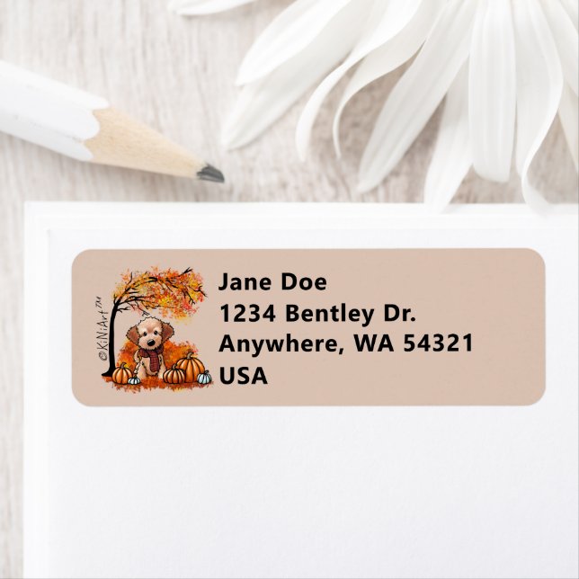 KiniArt Goldendoodle Puppy Label (Insitu)