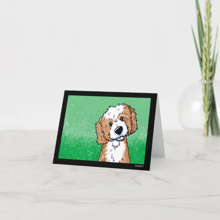 KiniArt Goldendoodle Thank You Card Zazzle