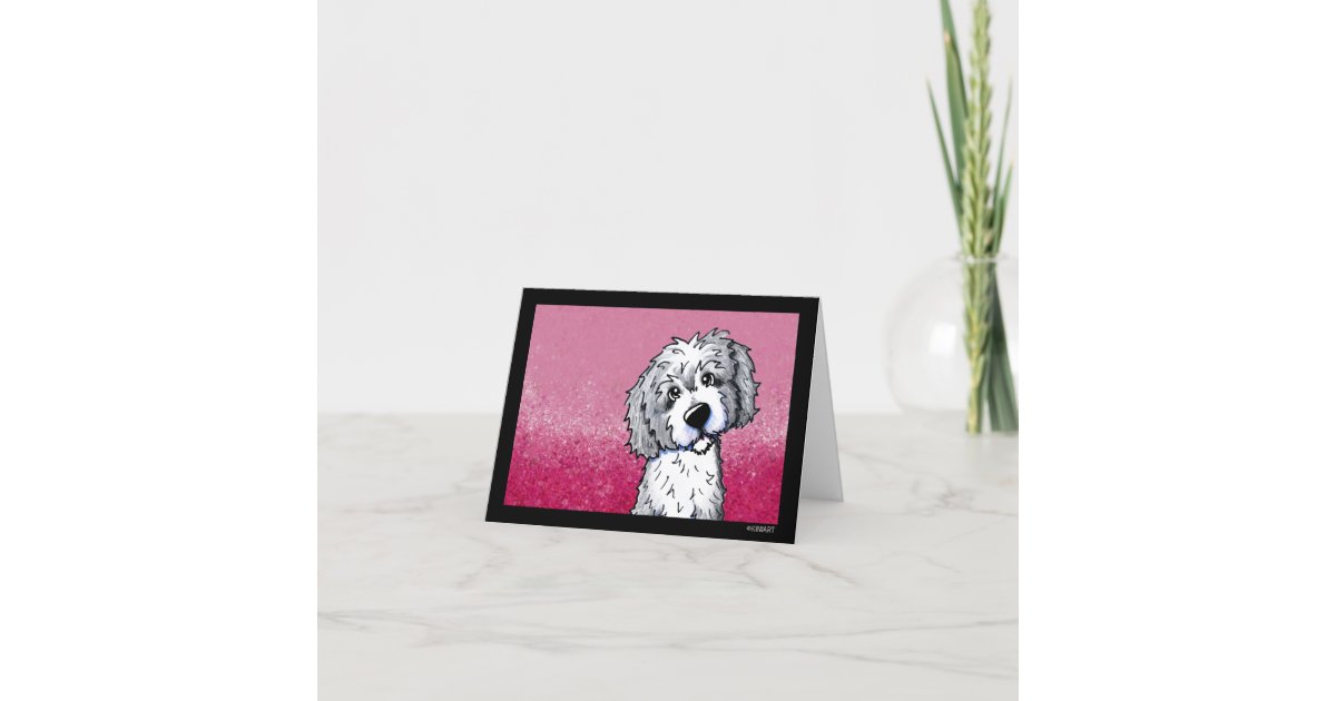 KiniArt Goldendoodle Thank You Card Zazzle