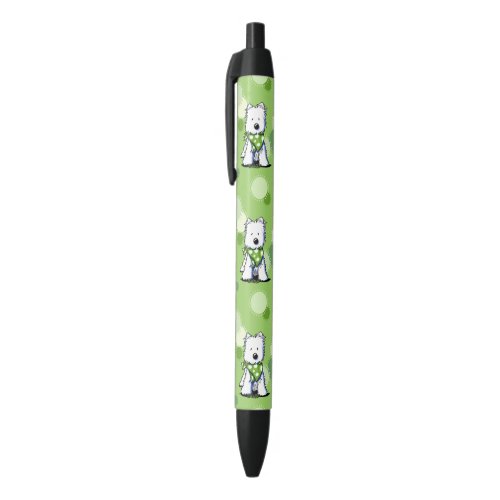KiniArt Green Dot Westies Black Ink Pen