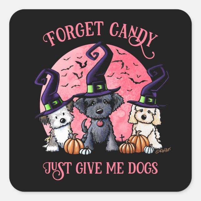 KiniArt Halloween Trio Square Sticker (Front)