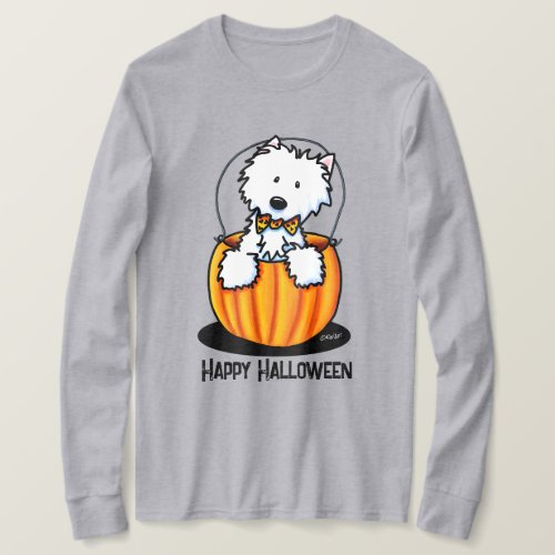KiniArt Halloween Westie Terrier T_Shirt