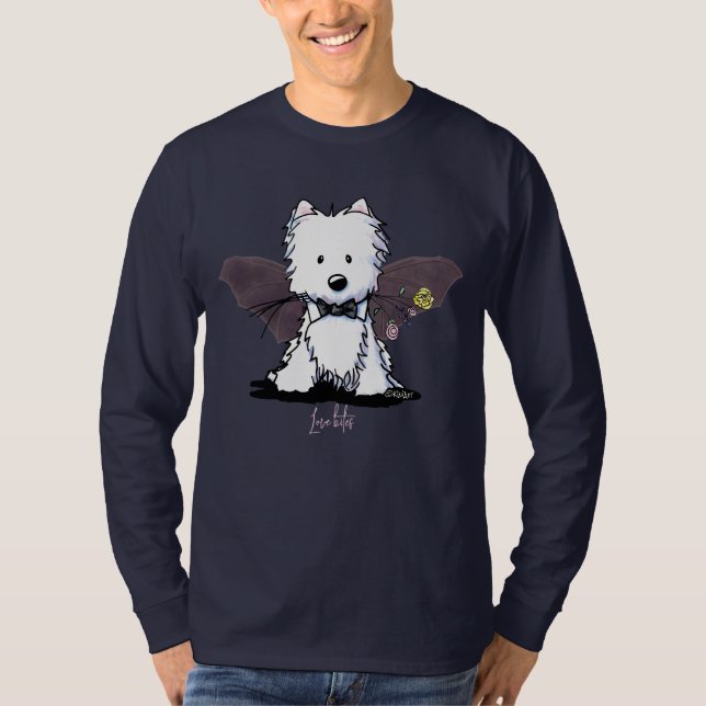 KiniArt Halloween Westie Terrier T-Shirt (Front)