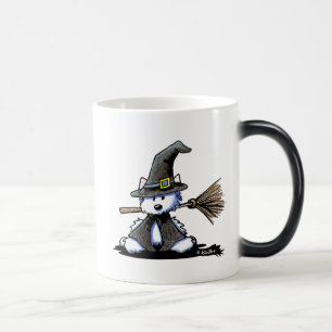 KiniArt Halloween Westie Witch Color Morph Mug