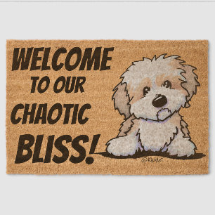 KiniArt Havanese Chaotic Bliss Fiber Doormat