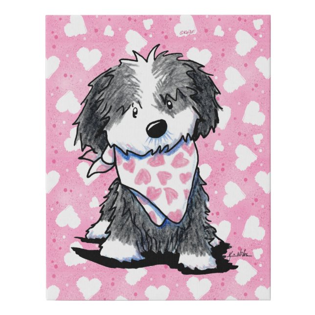KiniArt Havanese Valentine Faux Canvas Print (Front)