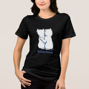 KiniArt Hugging Westies Tri-Blend Shirt