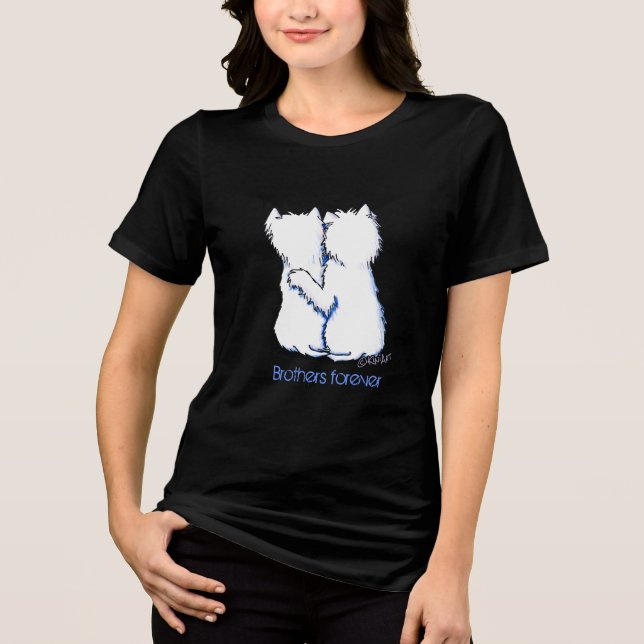 KiniArt Hugging Westies Tri-Blend Shirt (Front)