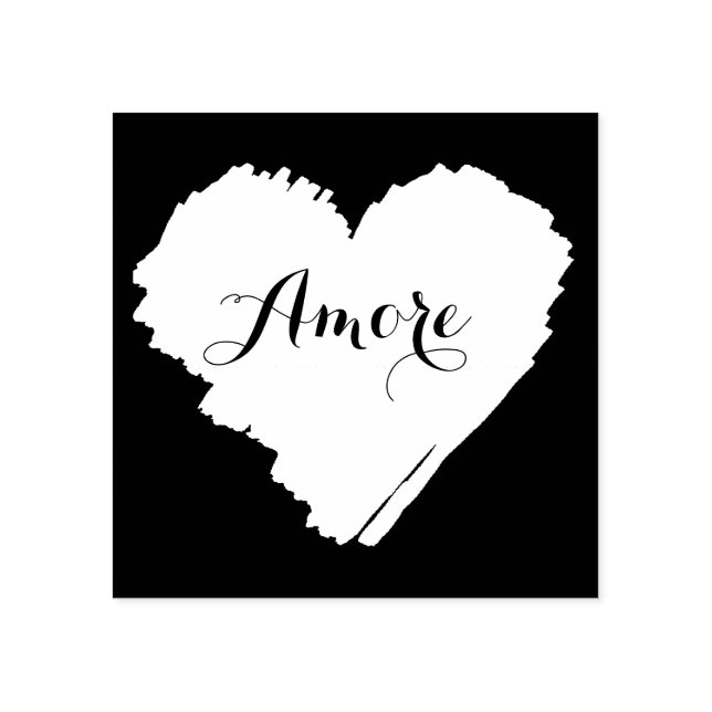 KiniArt Italian Heart Rubber Stamp (Imprint)