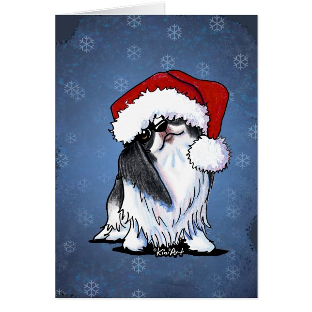 KiniArt Japanese Chin Christmas Card (Front)