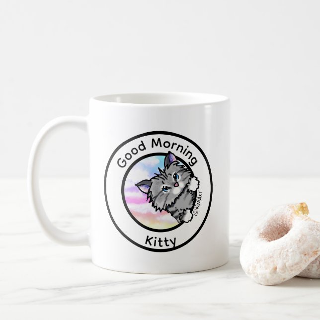 KiniArt Kitten Personalized Mug (With Donut)