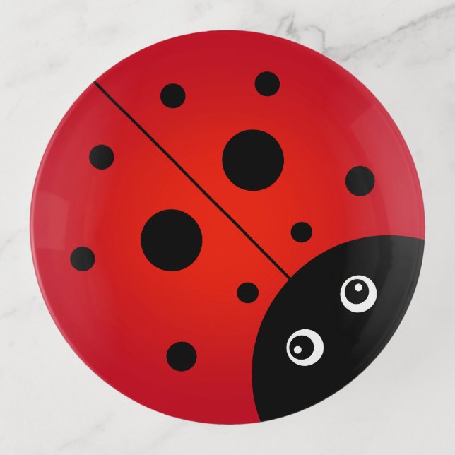 KiniArt Ladybug Button Trinket Tray (Front)