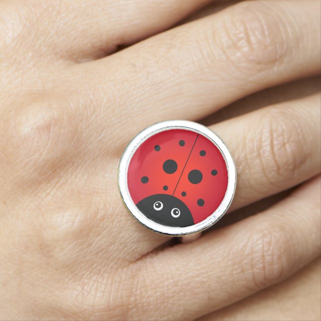 KiniArt Ladybug Ring (In Situ)