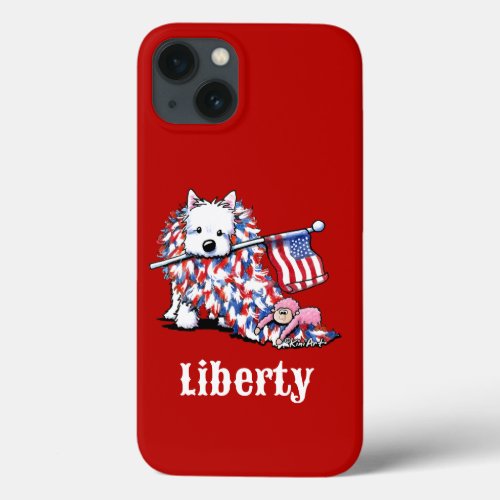 KiniArt Liberty Westie Portrait iPhone 13 Case