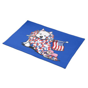 KiniArt Liberty Westie Portrait Cloth Placemat