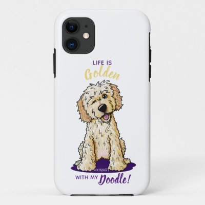 KiniArt Life Is Golden DOODLE iPhone 11 Case