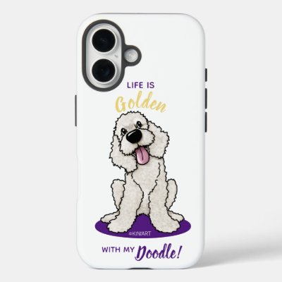 KiniArt Life Is Golden DOODLE iPhone 16 Case
