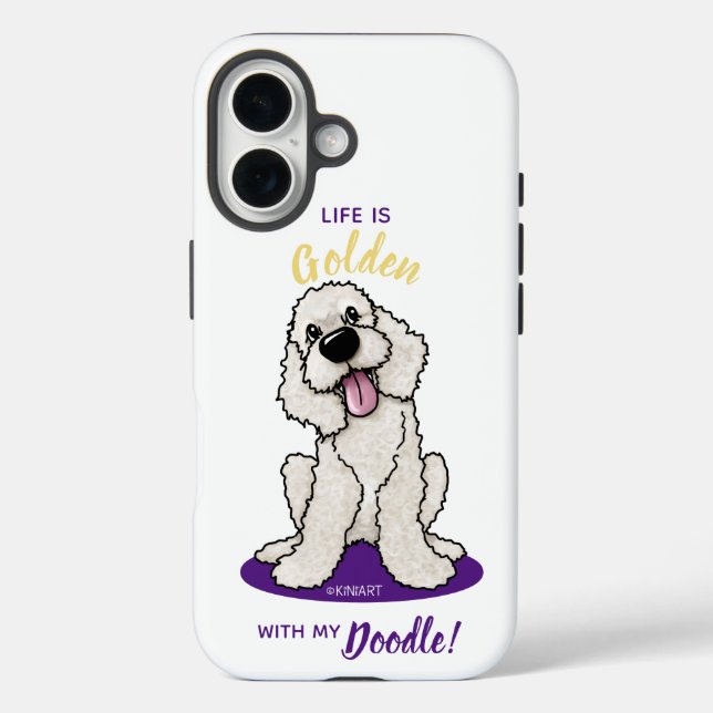 KiniArt Life Is Golden DOODLE Case-Mate iPhone Case (Back)