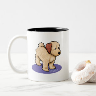 KiniArt Life Is Golden DOODLE T-Shirt Two-Tone Coffee Mug