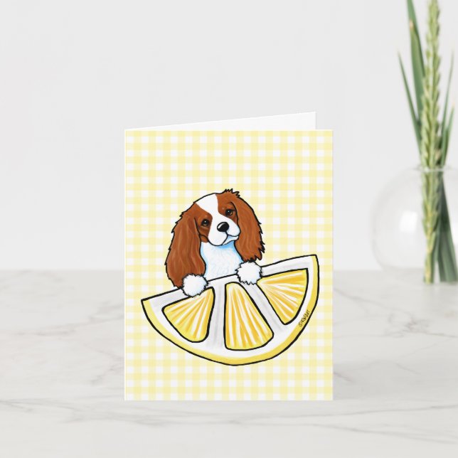 KiniArt Life Lemons Cavalier Card (Front)