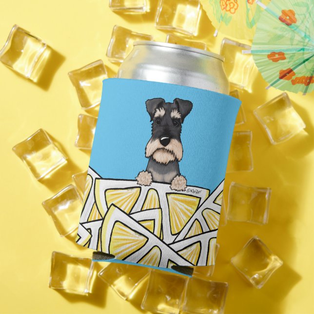 KiniArt Life Lemons Schnauzer Can Cooler (In Situ Summer)