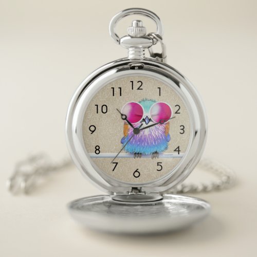 KiniArt Lilac_breasted Roller Pocket Watch