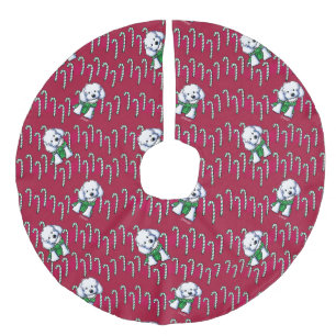KiniArt Maltese Christmas Tree Skirt