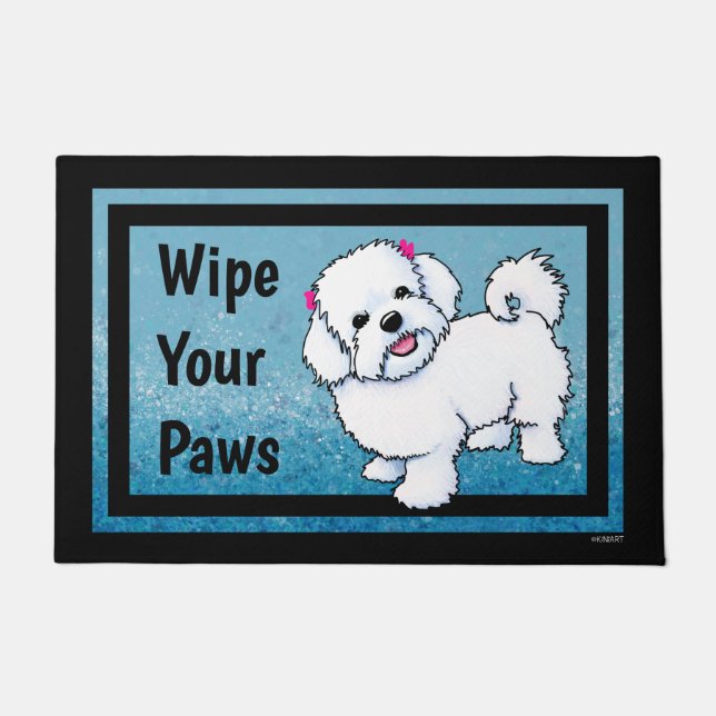 KiniArt Maltese Doormat (Front)