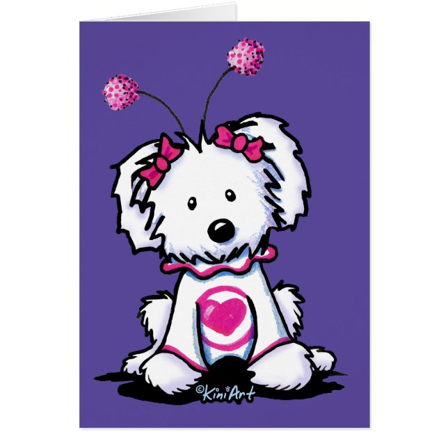 KiniArt Maltese Lovebug Cards (Front)