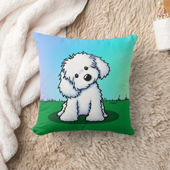 KiniArt Maltese Throw Pillow (Blanket)