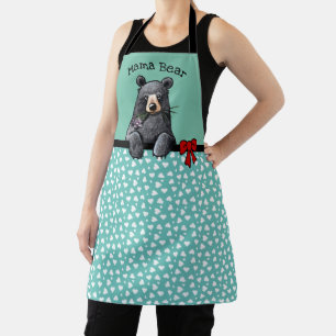 KiniArt Mama Bear All-Over Print Apron