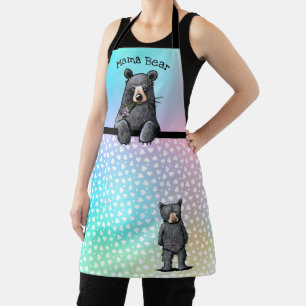 KiniArt Mama Bear Baby Bear All-Over Print Apron