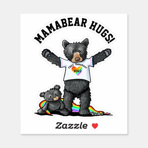 KiniArt Mamabear Hugs Sticker