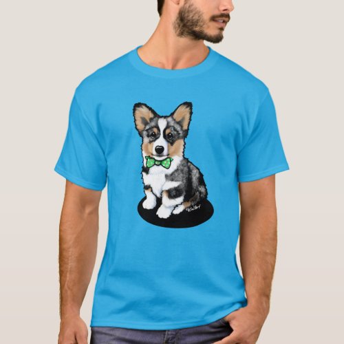 KiniArt Merle Corgi Puppy T_Shirt