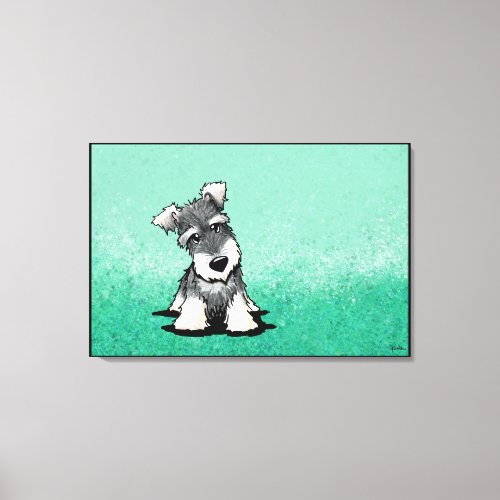 KiniArt Miniature Schnauzer Canvas Print