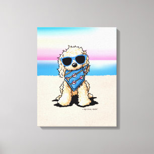 KiniArt Nautical Pup Beach Canvas Print