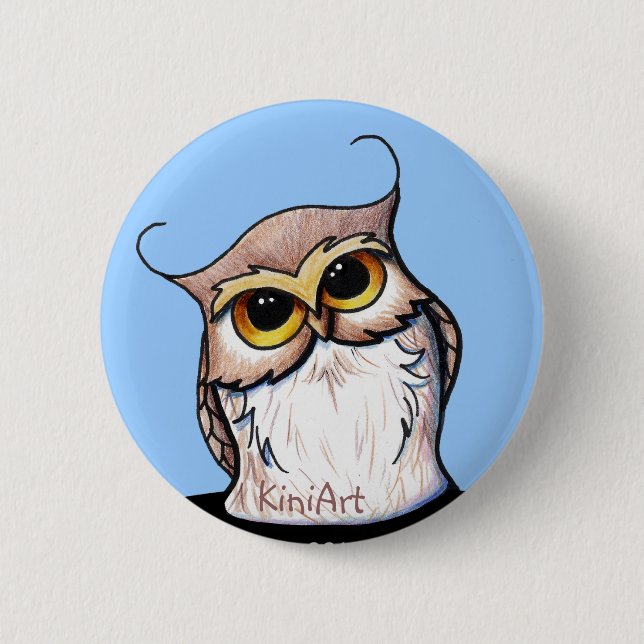 KiniArt OWL Button (Front)