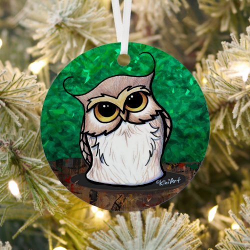 KiniArt Owl T_Shirt Metal Ornament