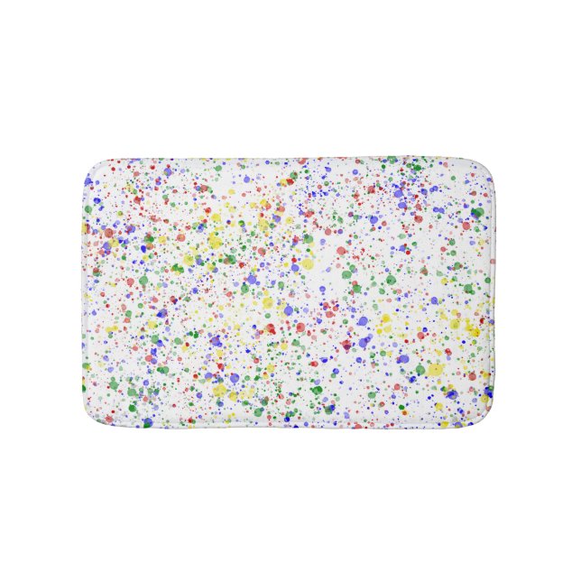 KiniArt Paint Splattered Bath Mat (Front)