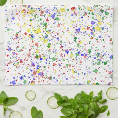 KiniArt Paint Splattered Kitchen Towel