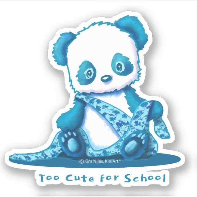 KiniArt Panda Cub  Sticker (Front)