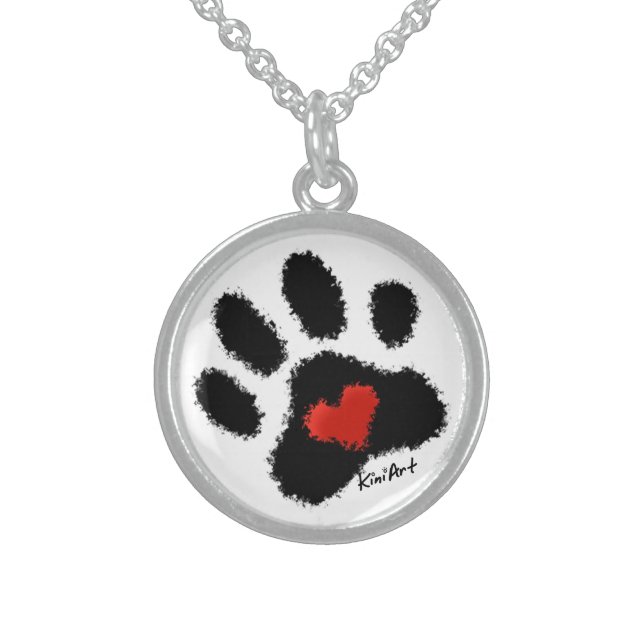 KiniArt Paw Print Necklace (Front)
