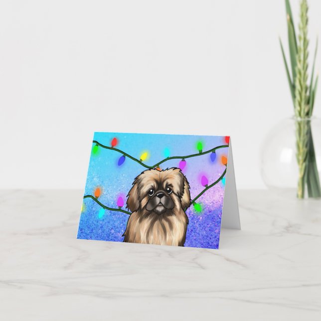 KiniArt Pekingese Christmas Card (Front)
