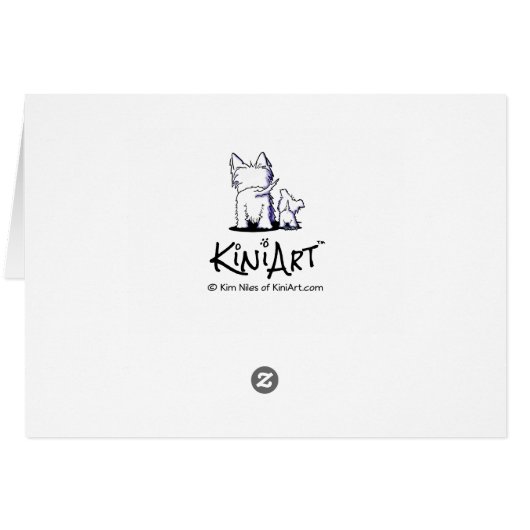 KiniArt Pillow Pile Westie (Back Horizontal)