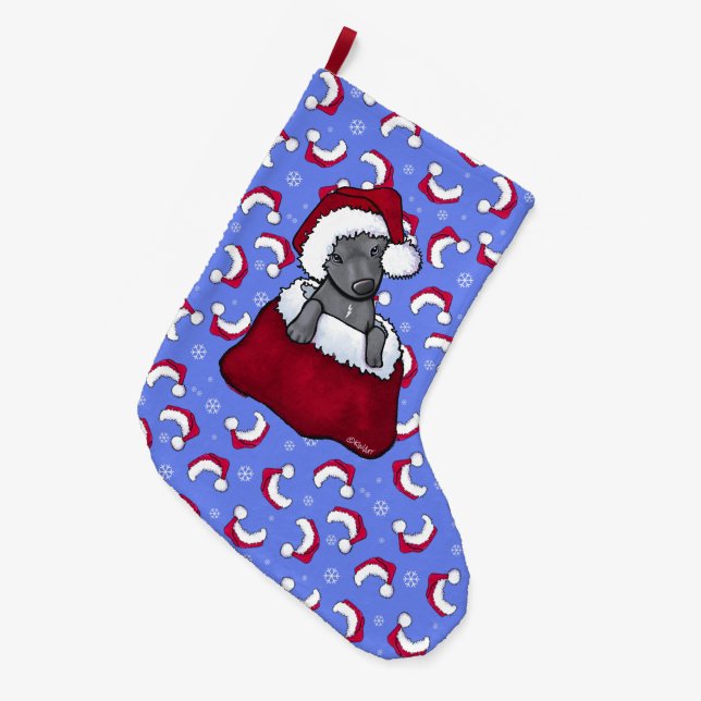KiniArt Pit Bull Christmas Stocking (Front (Hanging))