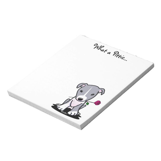 KiniArt Pitbull Notepad (Rotated)