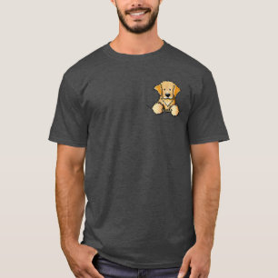 KiniArt Pocket Golden Retriever T-Shirt