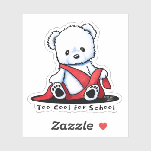 KiniArt Polar Bear Cub  Sticker